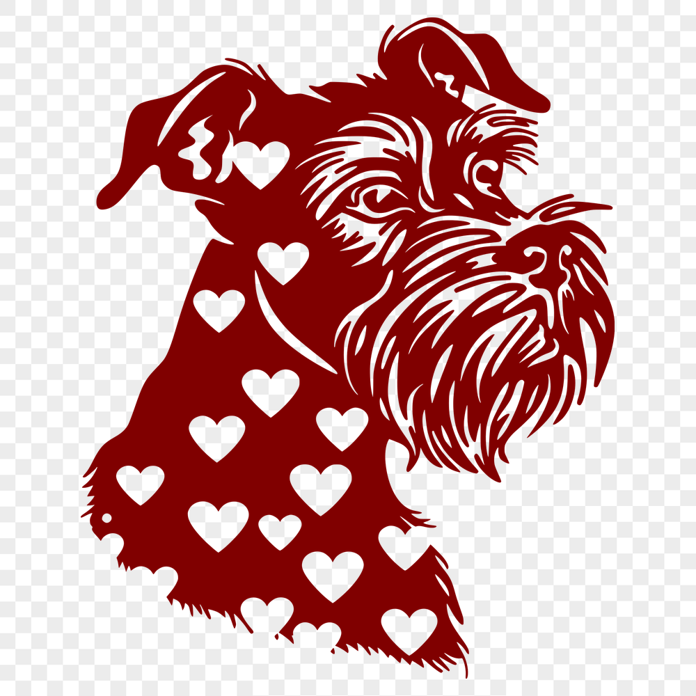 Stunning Miniature Schnauzer In SVG & DXF