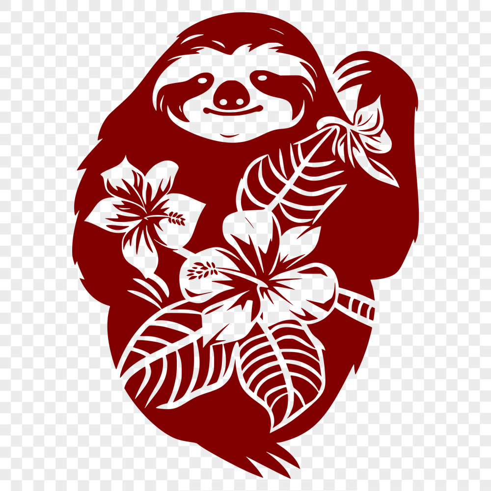 Floral Sloth - For Cricut Project