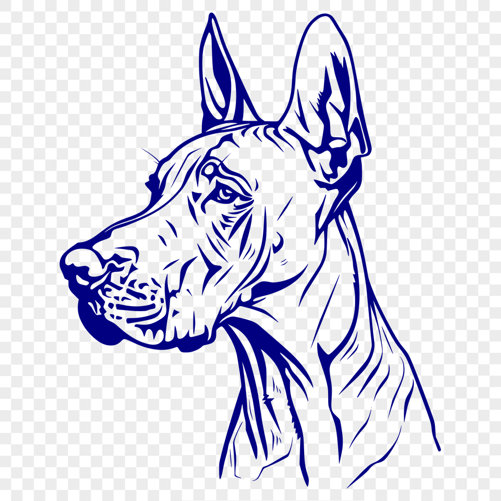 Free Unique Great Dane Stencil