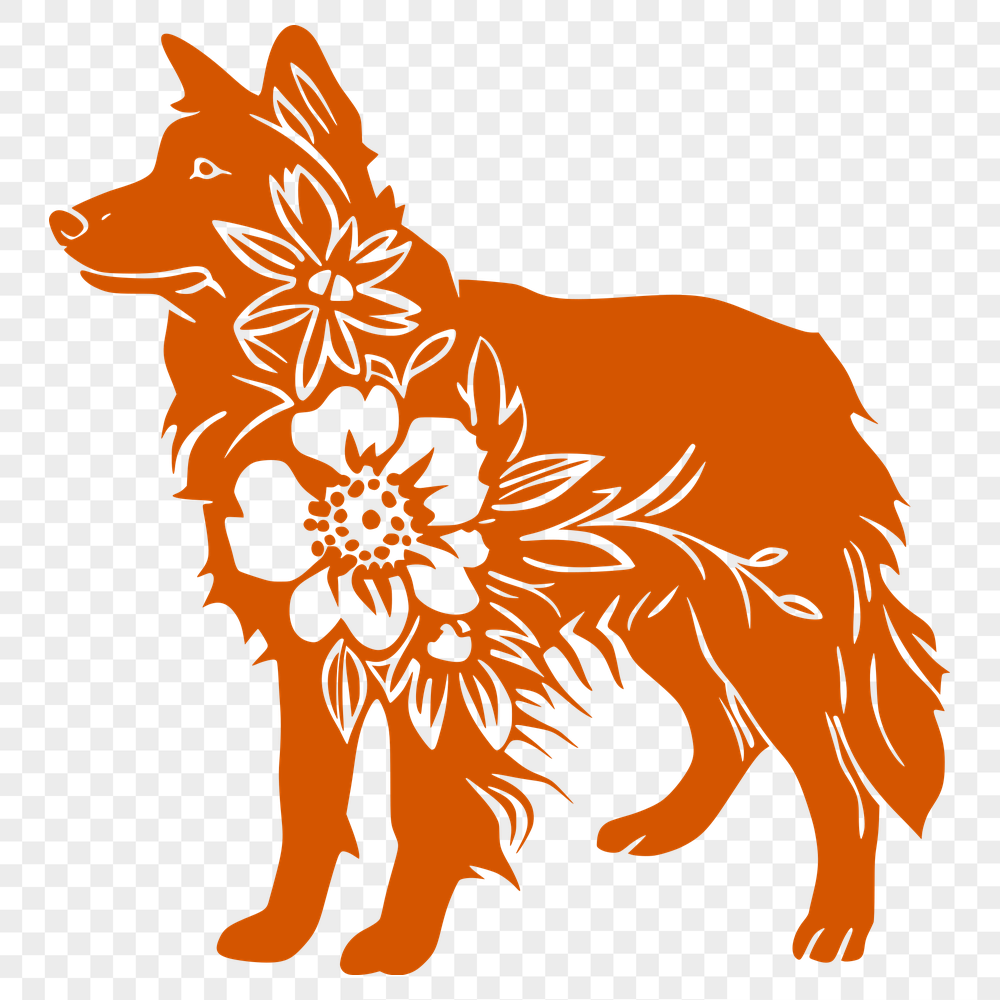 Artistic Standing Dog PNG