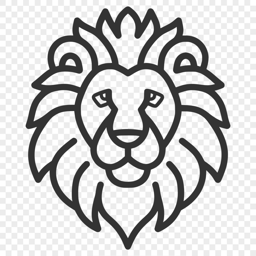 Artistic Lion Vector Art