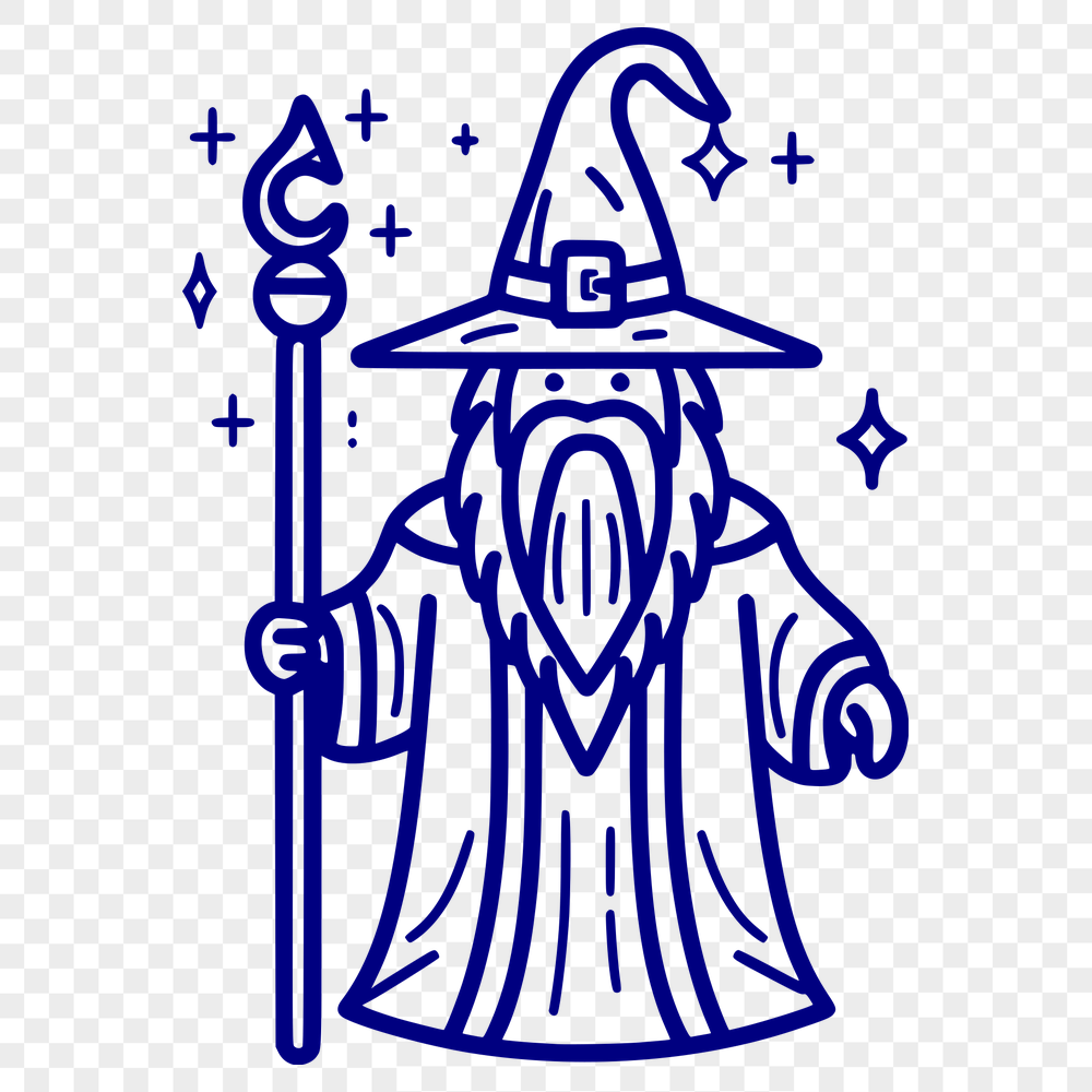 Free Unique Wizard Stencil