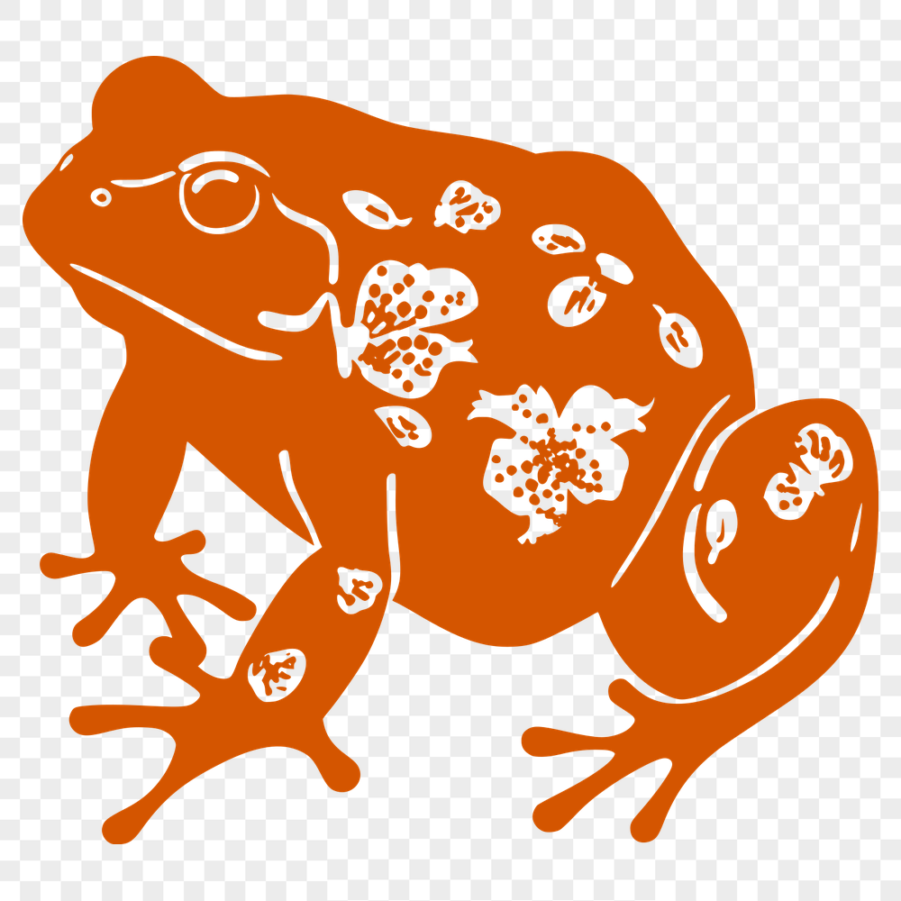 Floral Toad DXF