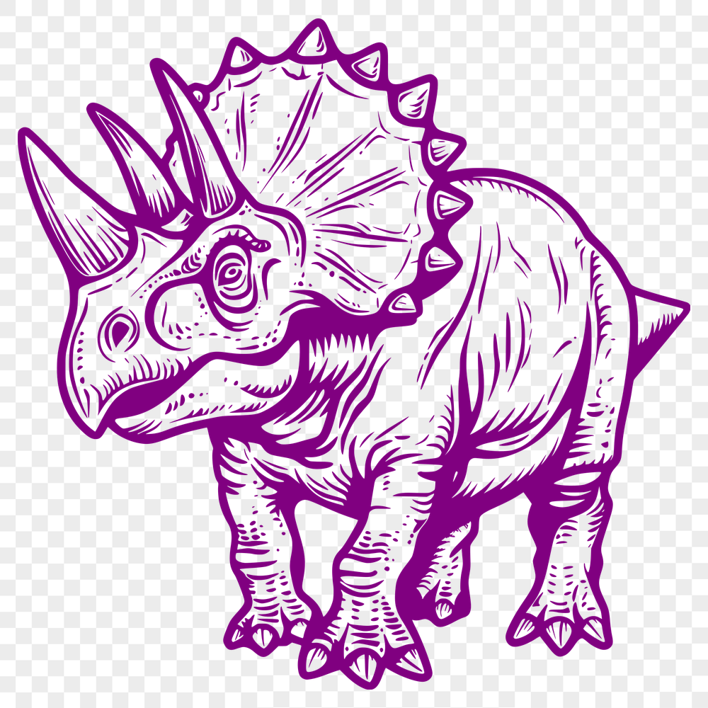 Stunning Triceratops SVG, PNG, PDF And DXF Files