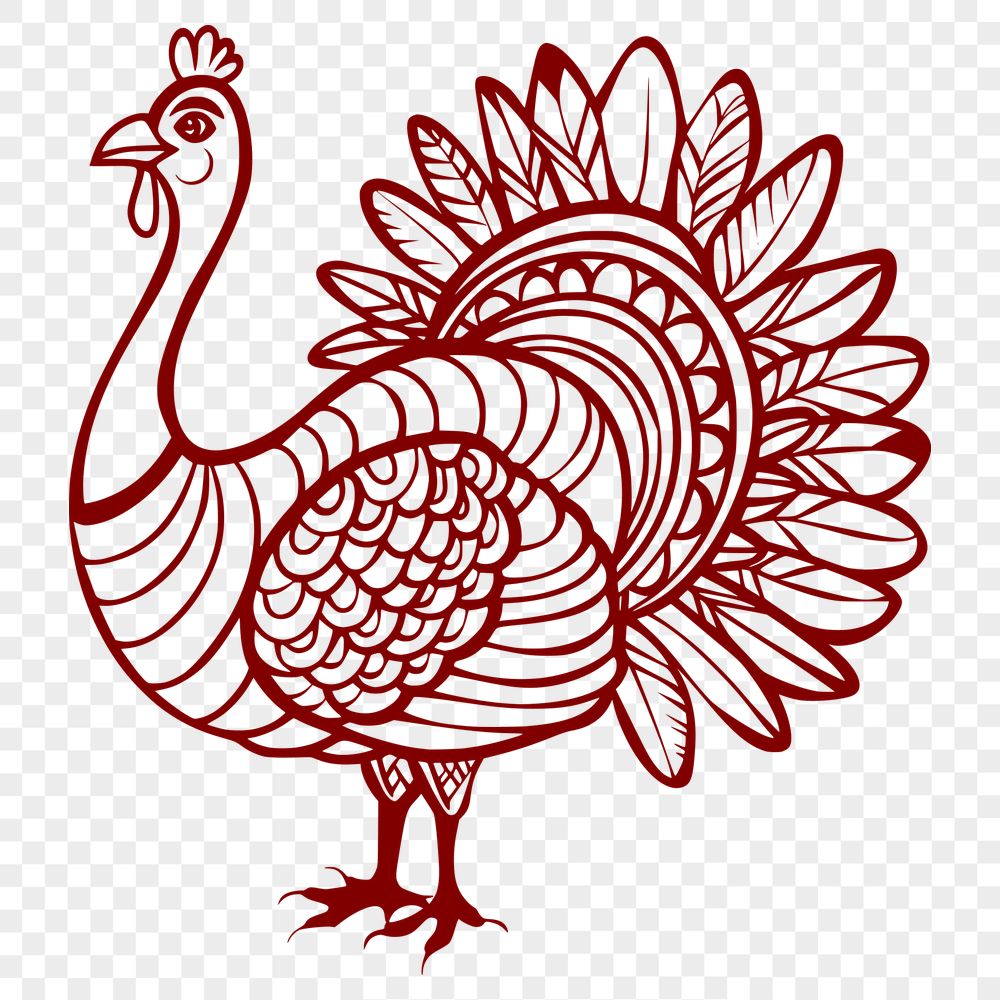 Stunning Turkey - Cricut SVG