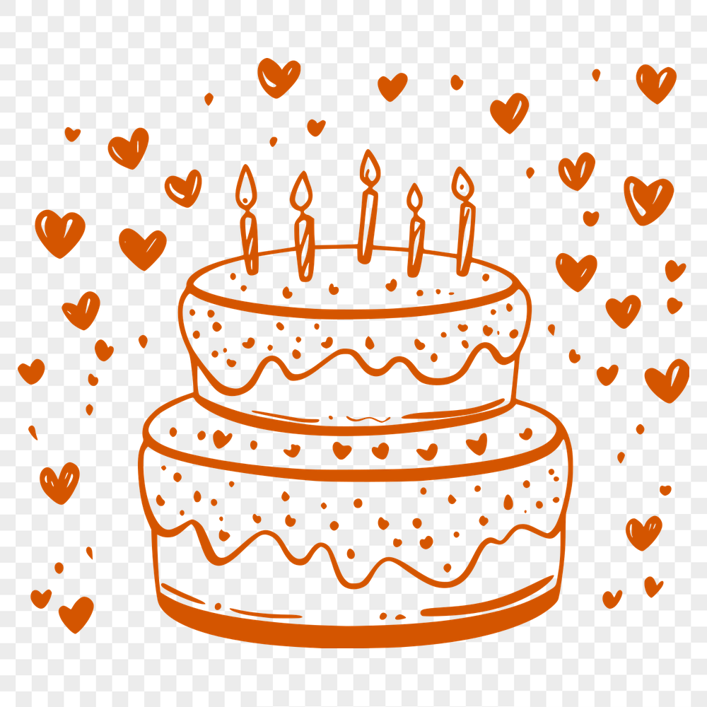 Creative Birthday Cake In SVG - For Free Download, Commercial Use