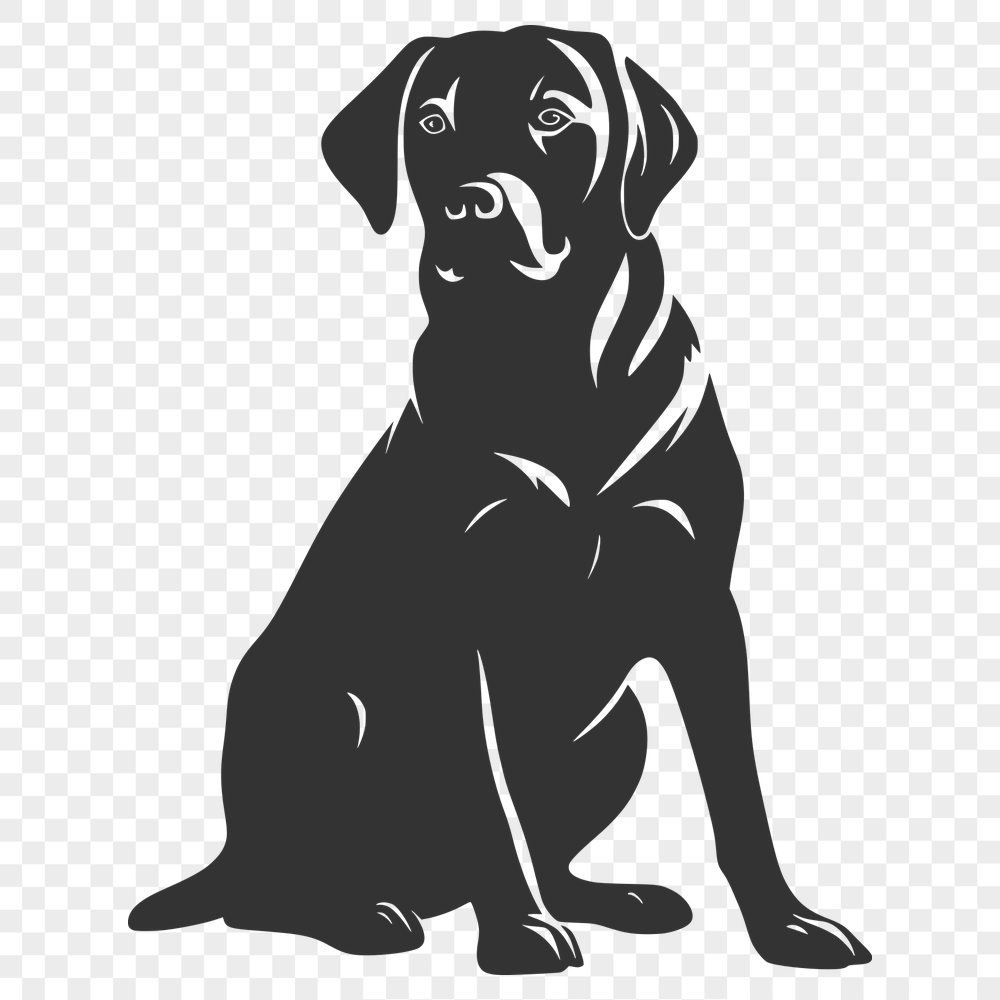 Artistic Sitting Labrador Retriever Printable Image