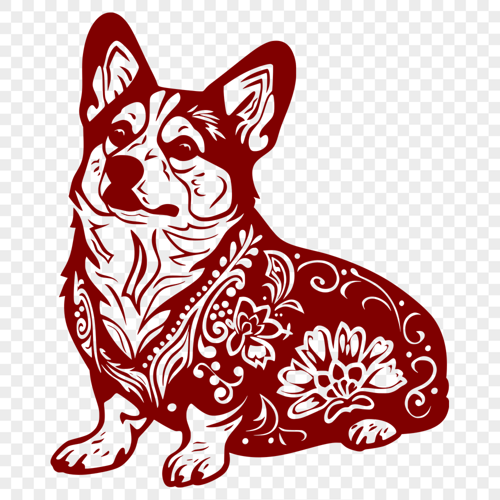 Artistic Welsh Corgi - For Laser Engraver Project