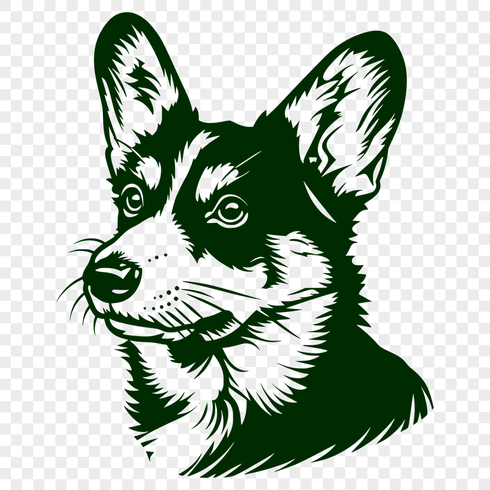 Artistic Welsh Corgi Vector Craft File