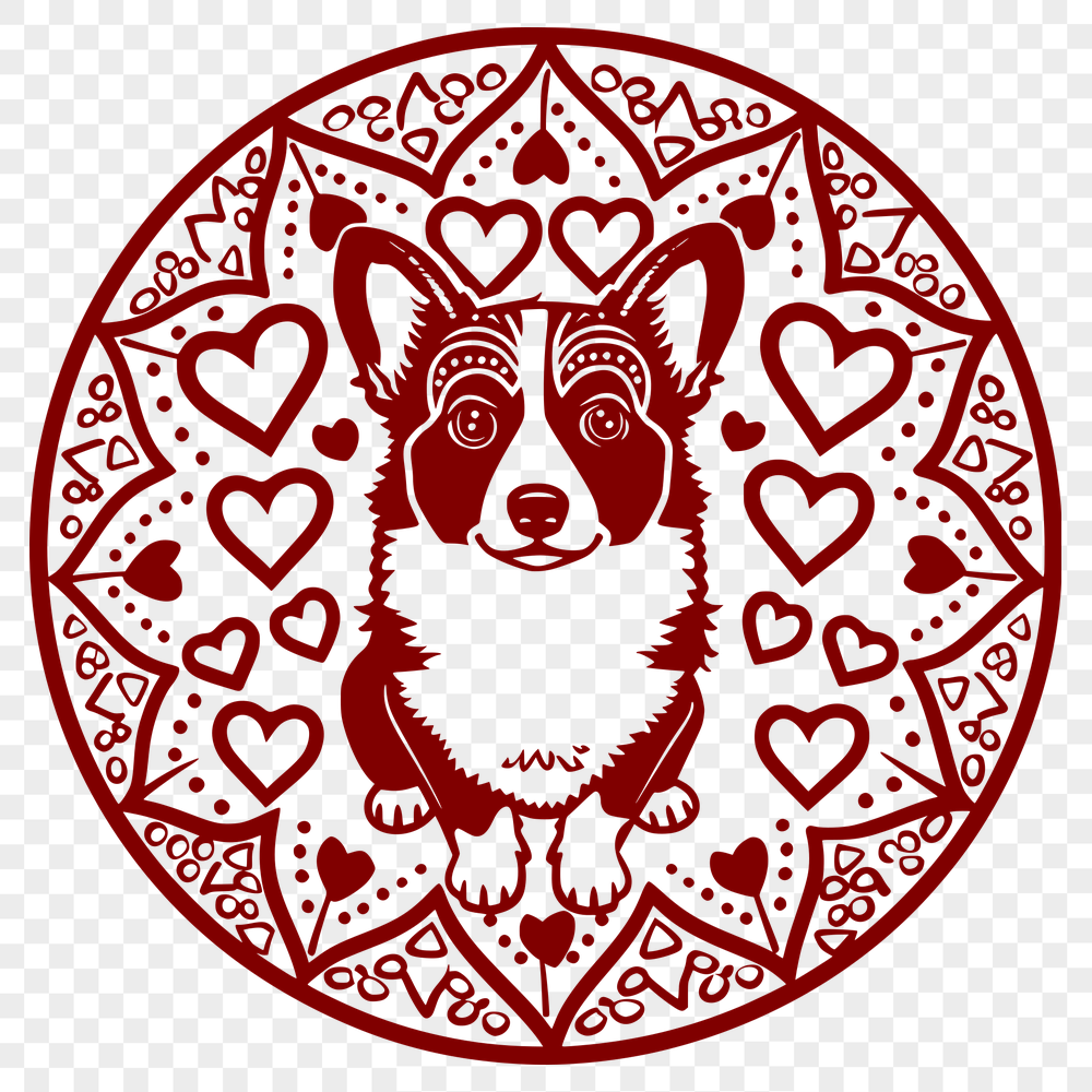 Sitting Welsh Corgi DXF