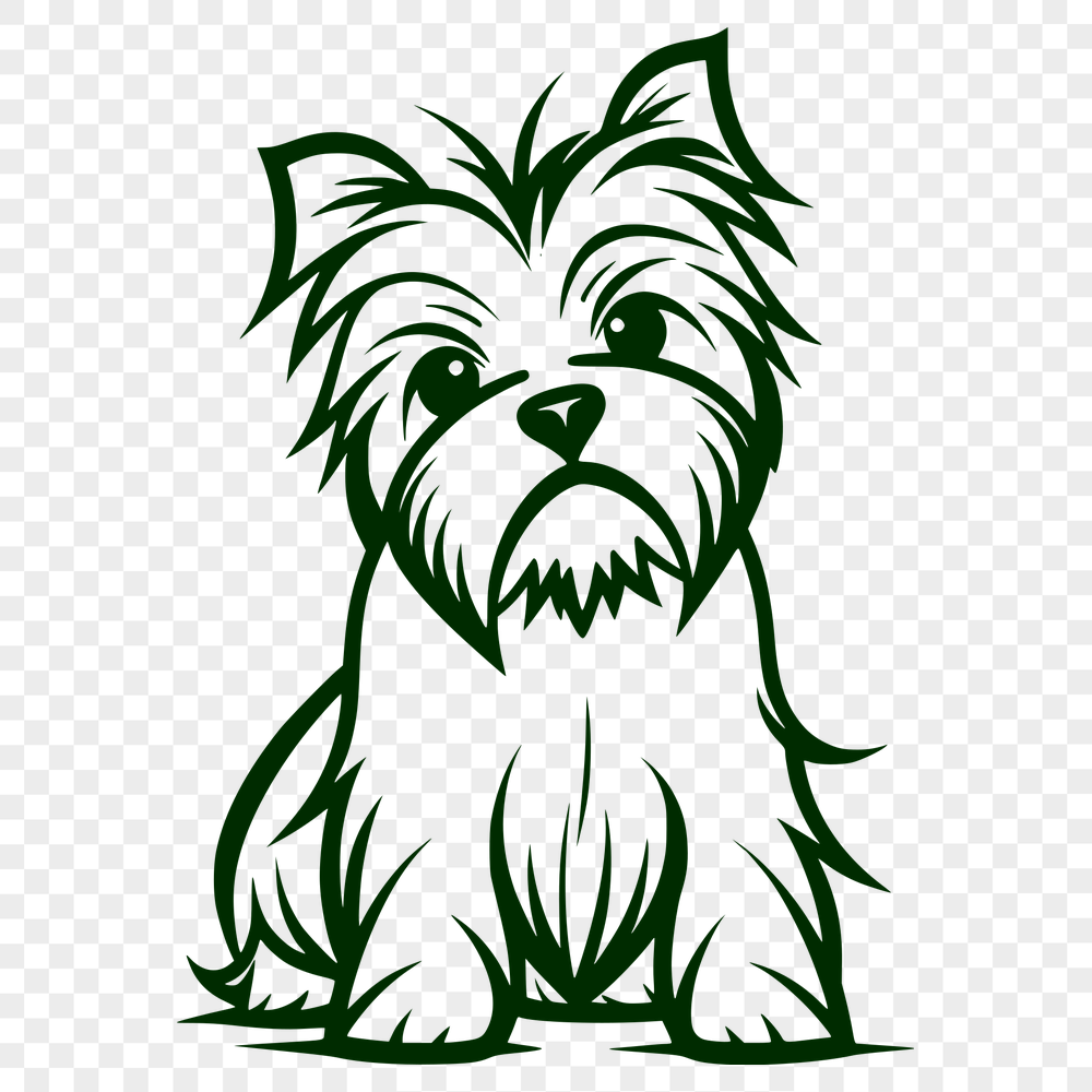 Unique Yorkshire Terrier SVG, PNG, PDF And DXF Files