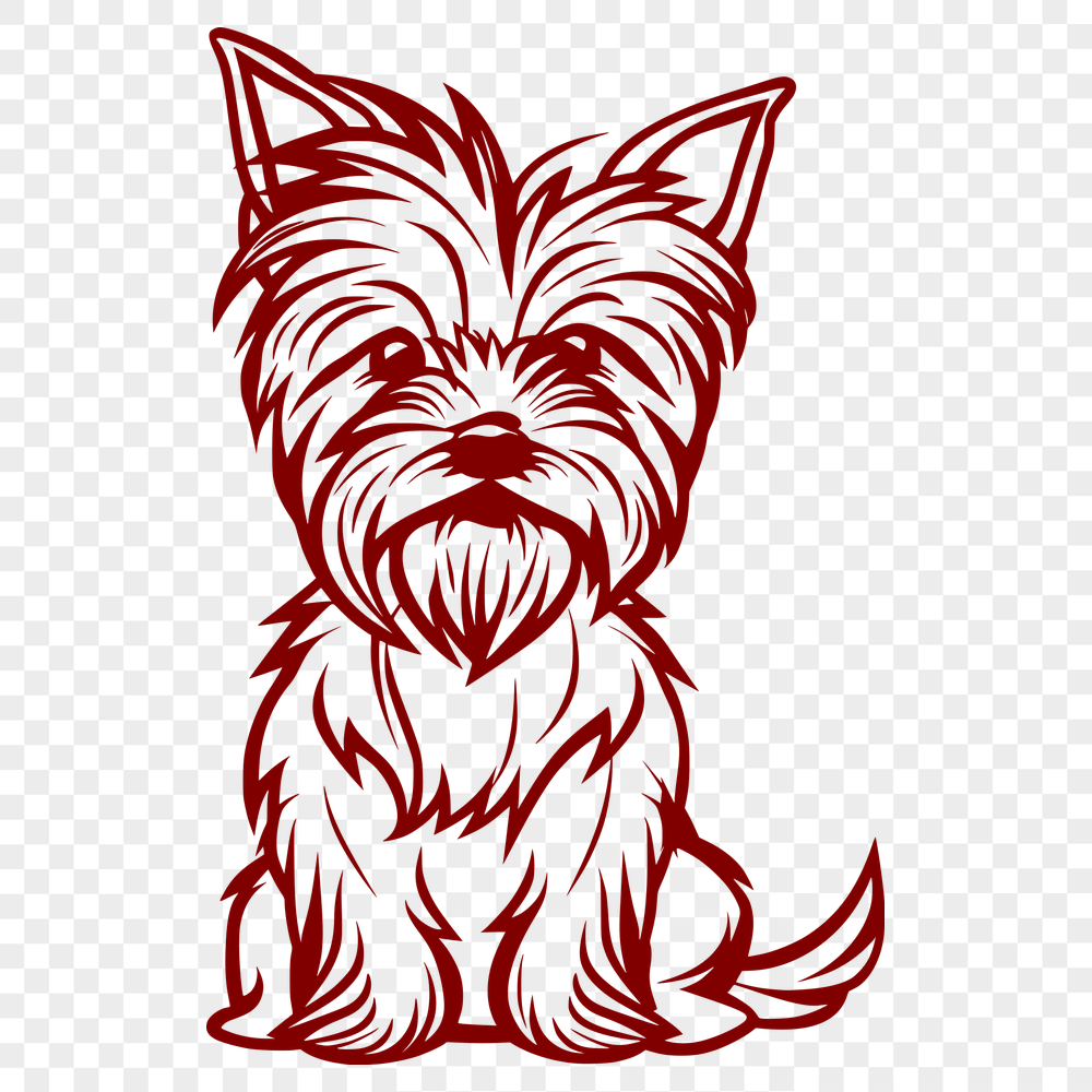 Creative Sitting Yorkshire Terrier SVG