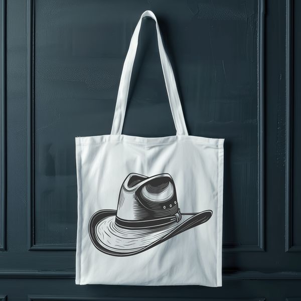Classic Western Hat Silhouette A high-quality vector graphic of a traditional Western-style hat.