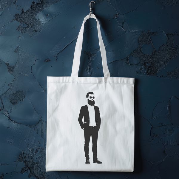 Mature Male Figure with Stubble A vector graphic representation of a man with facial hair.