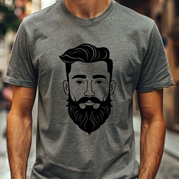 Mature Man Illustration A digital illustration of a mature adult male with facial hair.