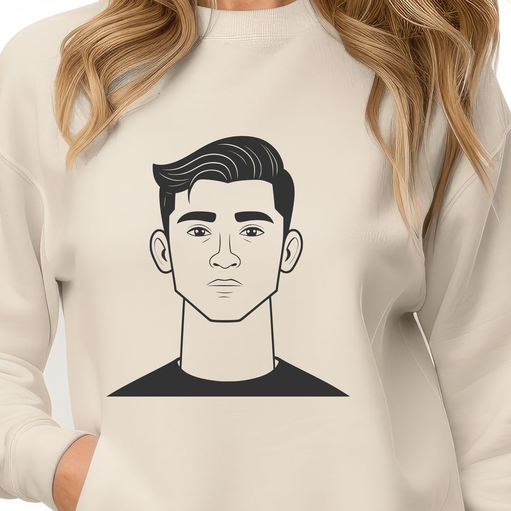 Simple Vector Graphic Man Design A simple vector illustration of a male figure in minimalist style.