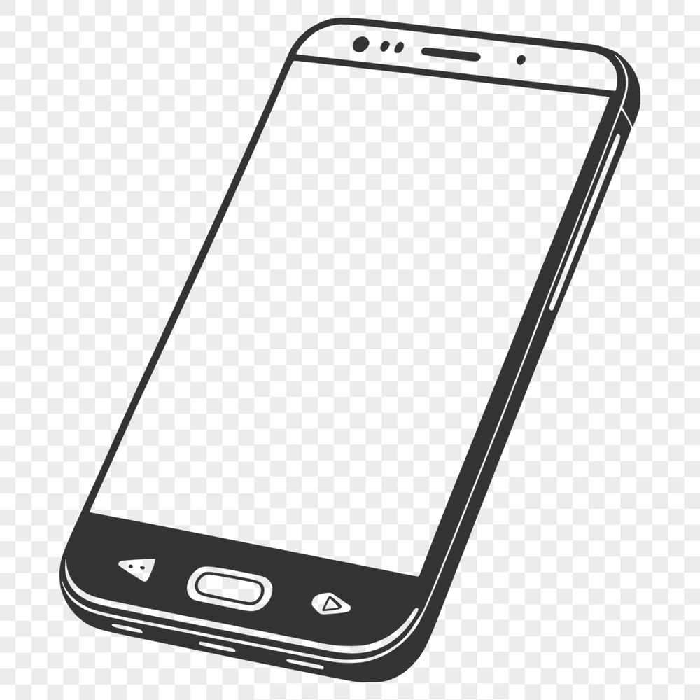 Mobile Device Vector Graphic Detailed vector graphic representation of a smartphone design.