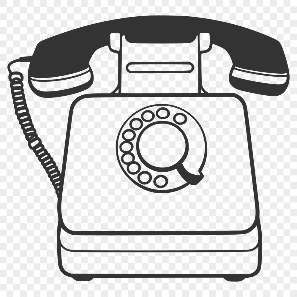 Editable Phone Graphic for Digital Use An editable vector graphic of a telephone, suitable for digital cutting machines and laser cutters.