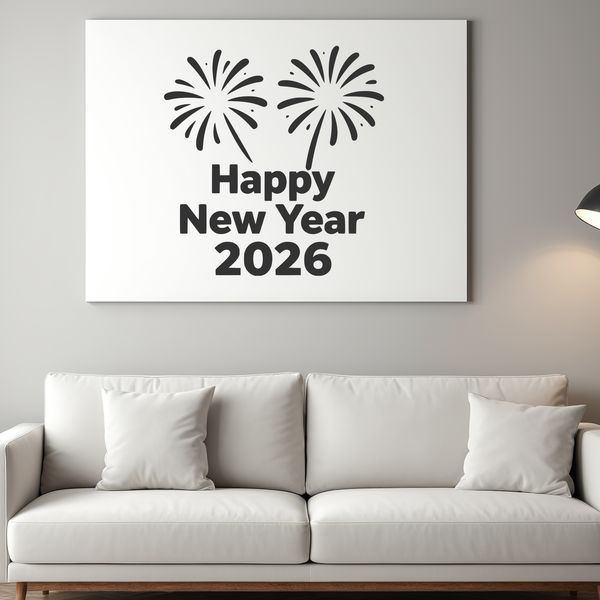 A simple vector illustration of a new year's theme, perfect for cutting machine projects.