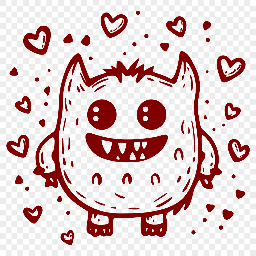 Artistic Monster Vector Drawing - Free PDF Download