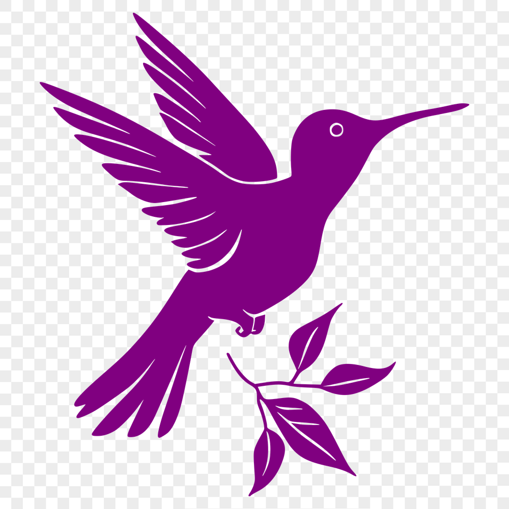 Artistic Hummingbird In PDF & PNG