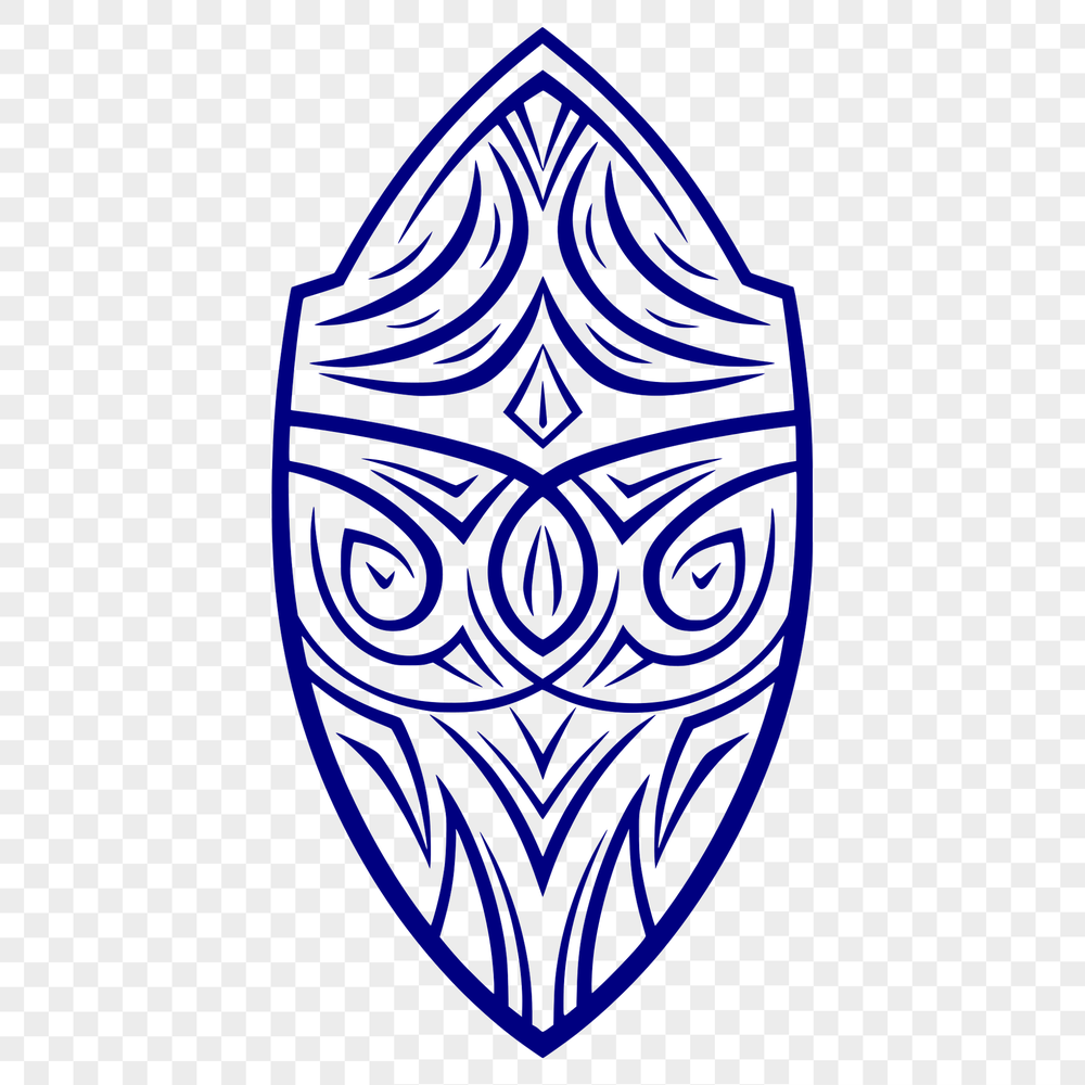 Beautiful Digital Shield Design with Intricate Elements A digital illustration of a shield with intricate design elements.