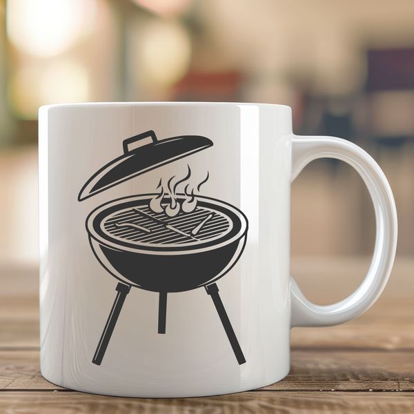 Free Vector BBQ Clip Art Design An illustration of a grill with sizzling food, suitable for vector art projects.