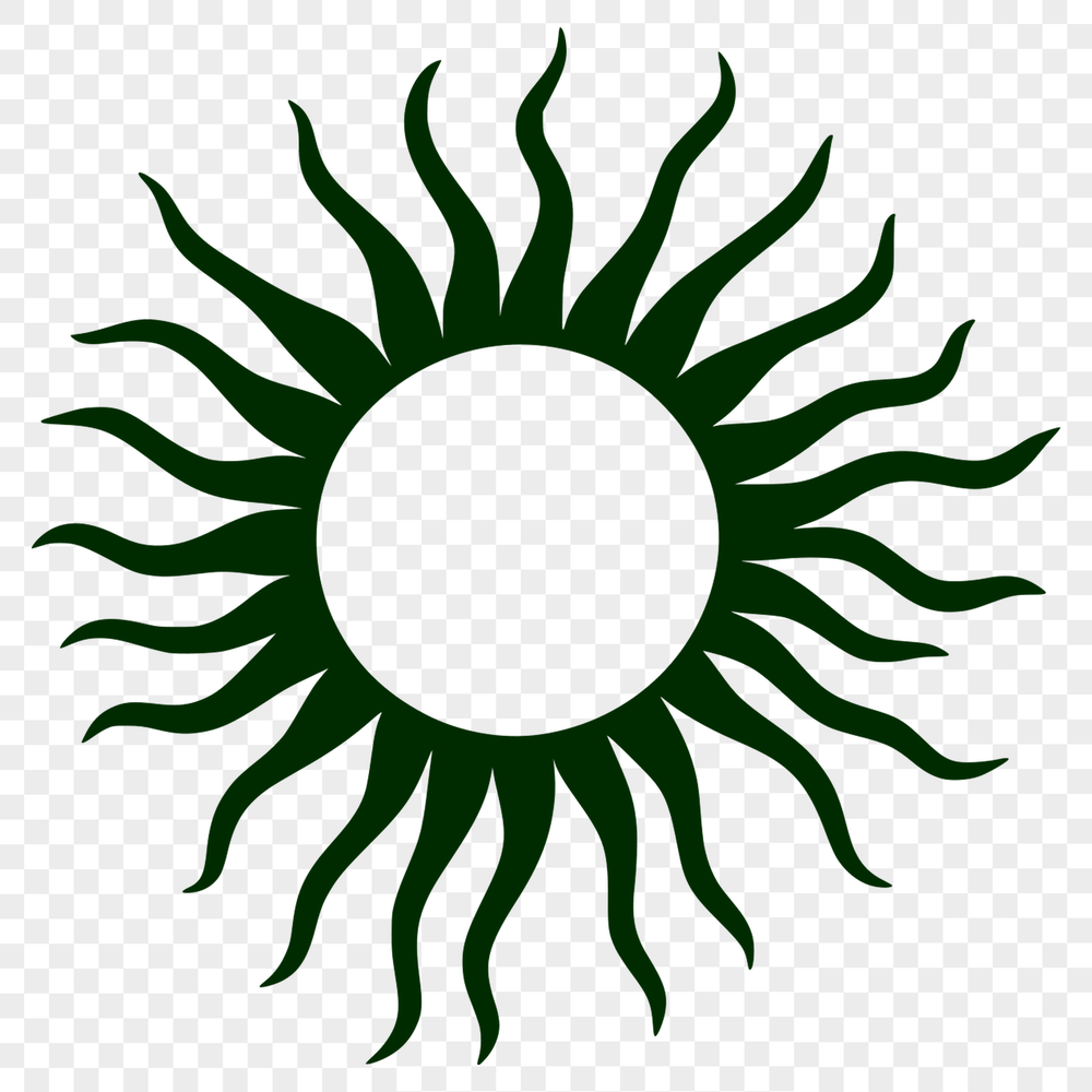 Free sun graphic illustration in vector format for web design, print projects, and cutting machine templates.