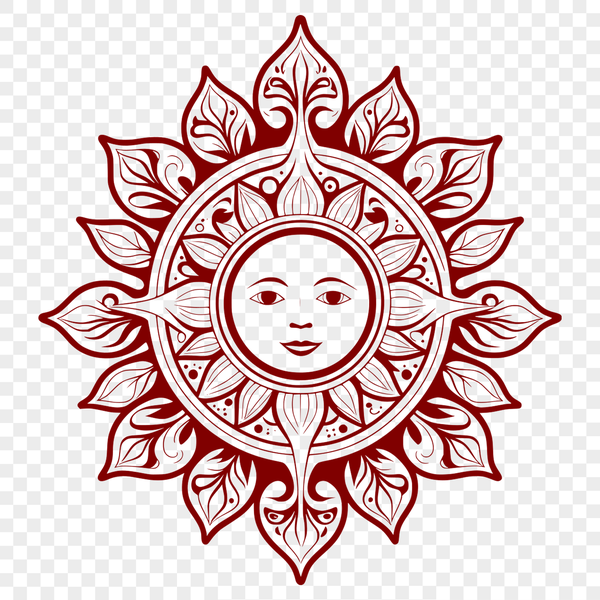 Beautiful Sun Illustration for Graphic Design A simple vector illustration of the sun in its various stages of the solar cycle, suitable for graphic design projects.