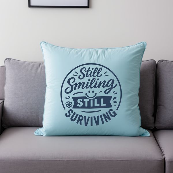 A quote about overcoming cancer, in a clean and simple vector format.