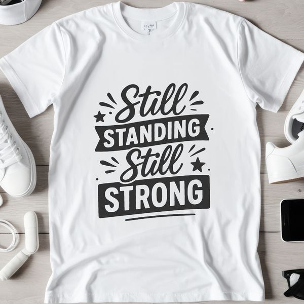 A motivational quote about cancer survivorship in a clean, vector design.