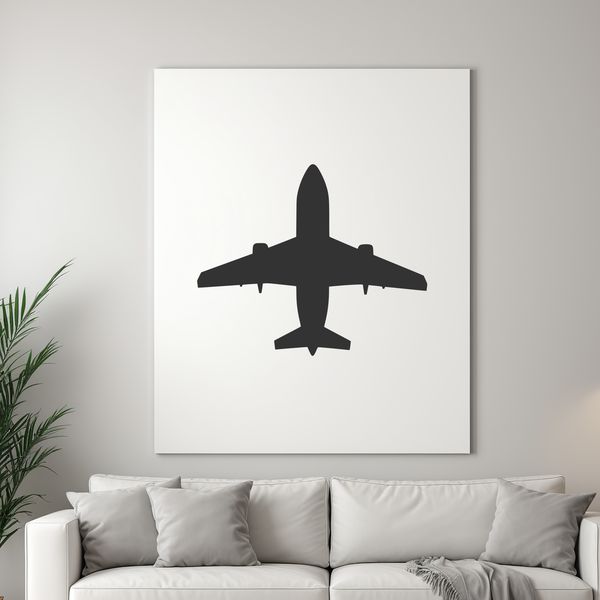 An aeroplane silhouette designed as a cut file compatible with cutting machines like Cricut.