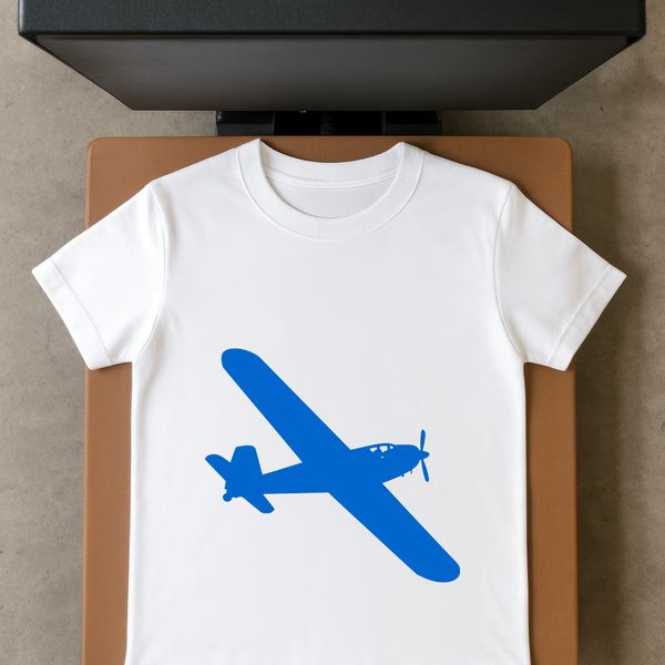 Illustrative vector image of a commercial airplane silhouette