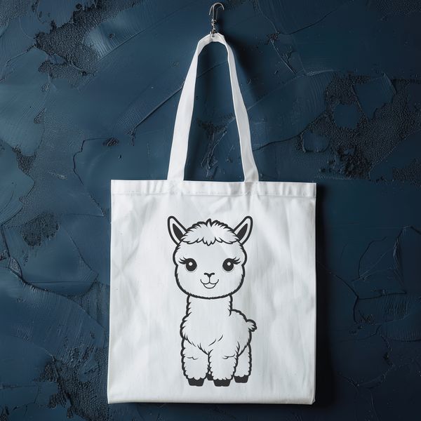 Stylized Alpaca Illustration A stylized illustration of an alpaca in a digital format.