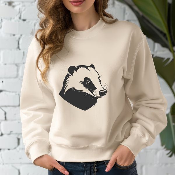 Free Downloadable SVG Badger Clip Art A detailed illustration of a wild badger in a vector format.