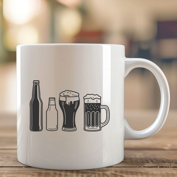 Beer Clip Art Design A stylized illustration of a glass filled with beer, perfect for graphic designs and digital art.