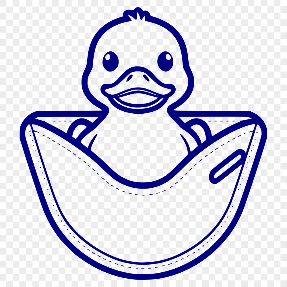 Hand-Drawn Duck Graphic A simple, hand-drawn style duck graphic, available in editable vector format.