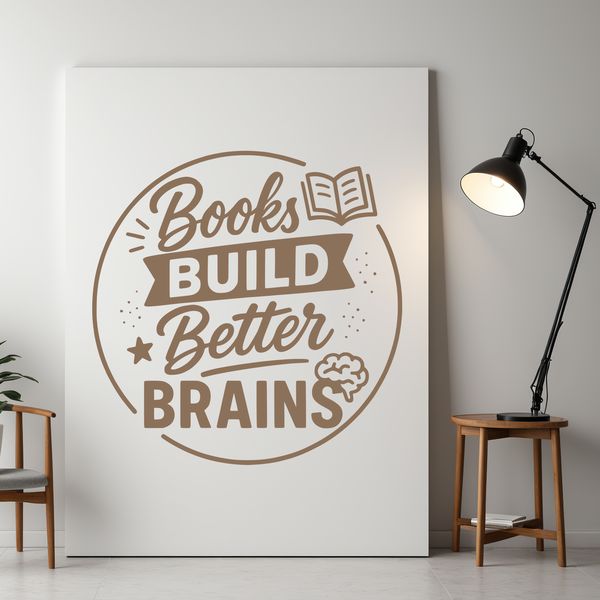 A minimalist silhouette of a person reading a book with inspirational quotes overlaid on top.