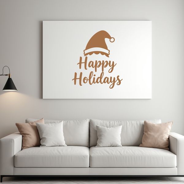 A collection of festive holiday phrases in a clean vector design.