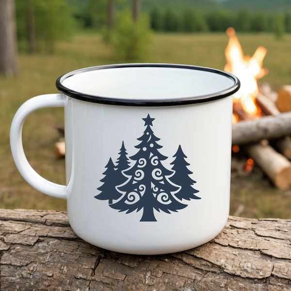 Simple Christmas tree graphics in a scalable SVG design.