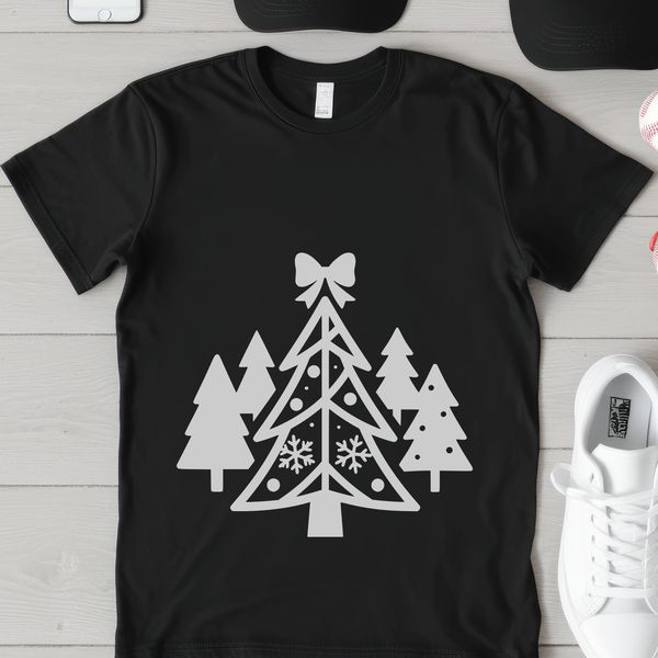 A simple, vector illustration of a traditional Christmas tree.