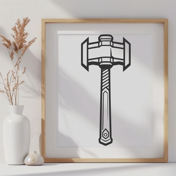 Vector Hammer Graphics A high-quality SVG illustration of a hammer tool.
