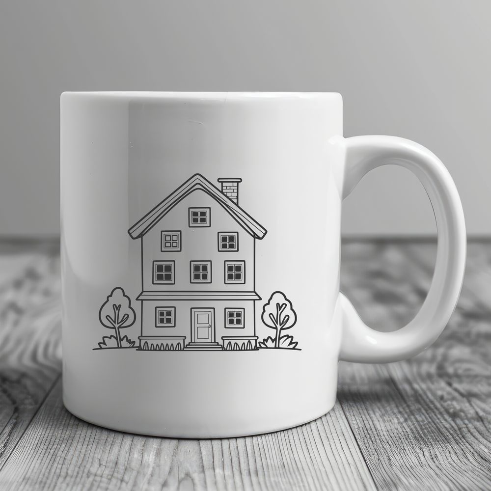 Free Downloadable House Clip Art A simple vector illustration of a house with a front door and windows.