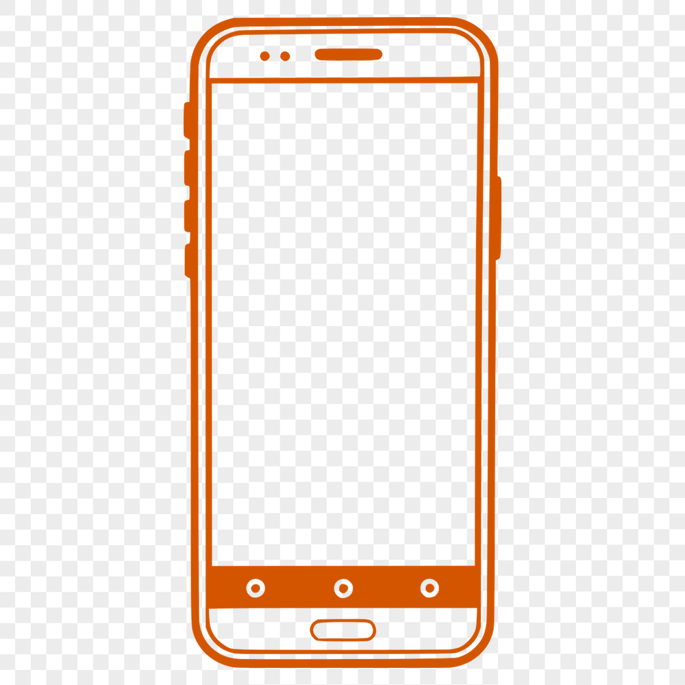An SVG illustration of a smartphone device with modern technology design.