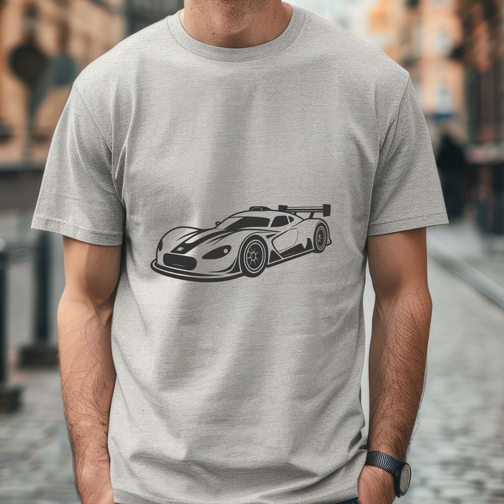 High-Speed Machine Icon A sleek racing car designed as a vector graphic for digital use.
