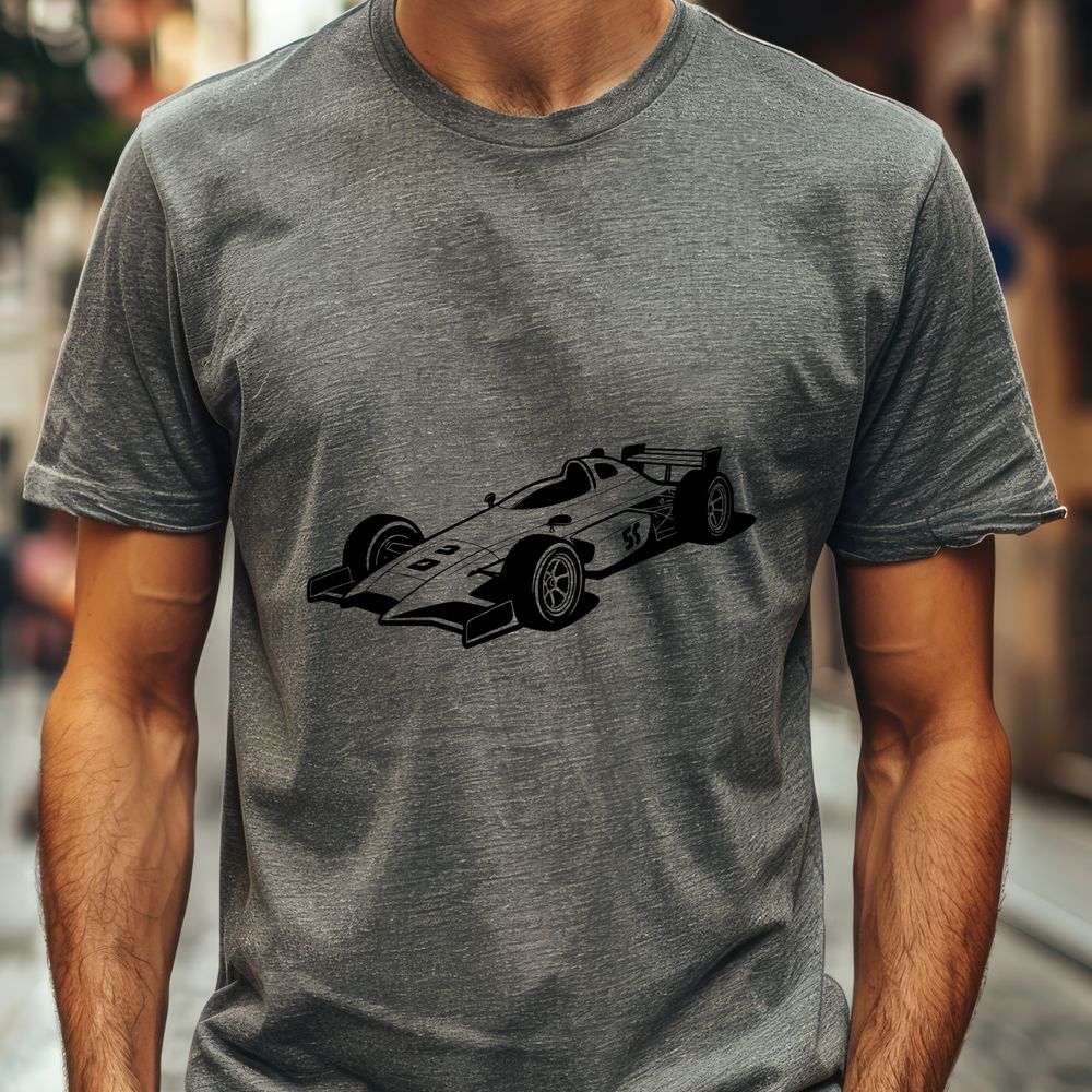 Vector Design Racing Vehicle A sleek racing car with detailed design elements, suitable for vector art projects.