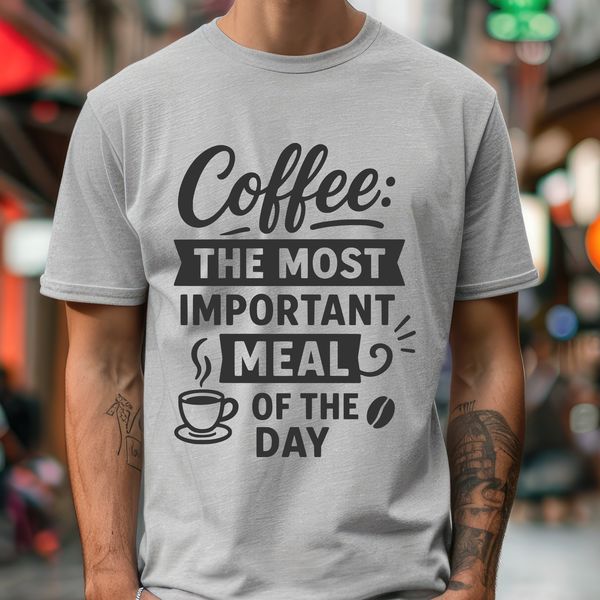 Funny Coffee Quote Vector Art A humorous quote about coffee, designed as vector art for digital use.