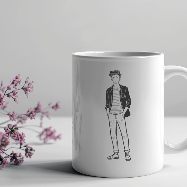 Male Silhouette Illustration in Vector Format Male figure illustration created in vector format as an SVG file.