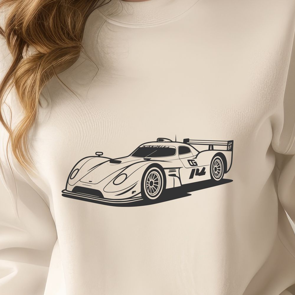 Fast Lane Vector Graphic A high-performance vehicle with sleek design, ideal for vector art and cutting machine projects.