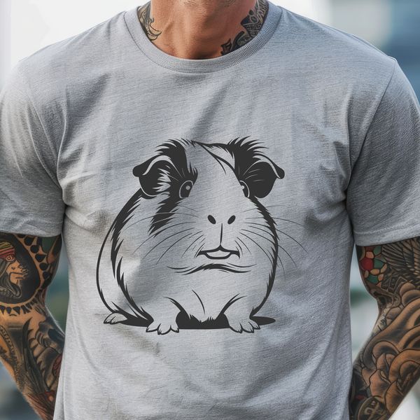 Beautiful Guinea Pig Design SVG A detailed illustration of a guinea pig, ideal as a vector graphic clip art design.